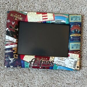 Astros Themed Picture Frame - Multicolor